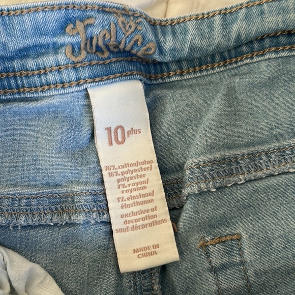 Justice - Jean Capri pants with cuffed hems - size 10 plus - Picture 2 of 3